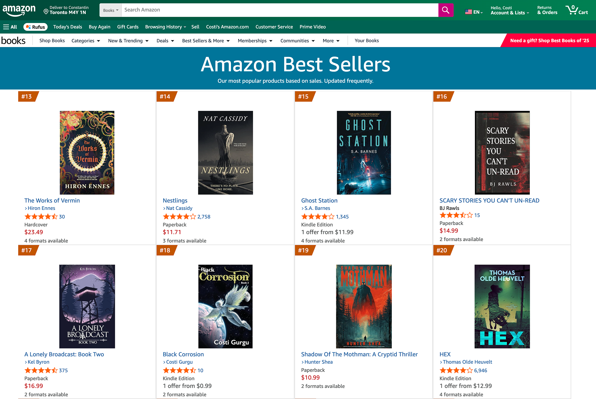 Black Corrosion is an Amazon Bestseller!